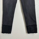 Ann Taylor  The Skinny Light Washed Black Denim Lace-Hem Ankle Jeans, Size 8P Photo 3