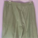 Vintage 100% Silk Trousers L Green Draw String Pull On Pants Size L Photo 6