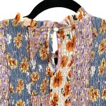 SheIn Mixed floral patchwork ruffle printed summer high neck smocked mini dress Photo 8