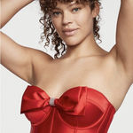 Victoria's Secret Big bow VS DREAM ANGELS RED CUPPED BOW BRA TOP CORSET BUSTIER 34DD Photo 0