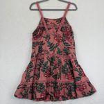For Love & Lemons For‎ Love & Lemons Floral Pink Mini Dress Women's Medium Tiered Lace Trim Photo 4