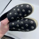 Michael Kors  Leo Embellished Studded Black Leather Slip On Sneakers size 9.5 Photo 3