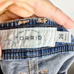 Torrid Denim Shortall Overall Liberty Star Print Size 26 Stretch Distressed Photo 9