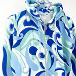 NWT Hill House The Allie Kaleidoscope Zip Up Printed Hoodie XS Blue Photo 3