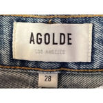 AGOLDE  NWT Womens Riley High Rise Straight Crop Distressed Jeans Size 28 Denim Photo 5