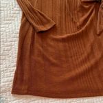 Lefties Rust Orange Ribbed Knit Dress Size S Photo 2