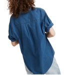 Madewell  Chronicle Denim Blue Jean Dot Shirt Boho Embroidered Top ~ Women's XS Photo 1