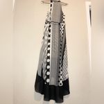 Anthropologie Maeve Halter Black Cream Dot Print Maxi Dress High Low Hem Size 8 Photo 2