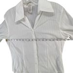 Naracamicie Blouse Shirt Womens S White Pinstripe Career Office Business Italy Photo 5