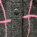 Woolrich Vintage  Woman Sweater size Large Grey Wool Cardigan Plaid Fair Isle Photo 8