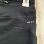 Nike Running Black Cropped Leggings Mesh Panels Compression Photo 2