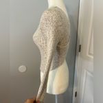 Paper Crane  oat long sleeve cropped sweater with criss cross back Photo 9