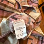 Automet Plaid Pink And White Flannel Casual Button Down Shirt Size Small Photo 2