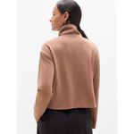 Athleta M Seasoft Quarter Zip Sweater Auburn Brown Medium Photo 4