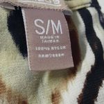 Chico's  Top Blouse Womens Small/Medium Black Brown Kimono Sleeves Oversized Fit Photo 3