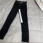 Topshop W25L30 Belted Black Zipper Skinny Jeans Jeggings Ankle Crop Photo 8