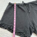 Chaser Black Women’s Soft Cozy High Waist Ruffle Hem Drawstring Shorts Photo 5