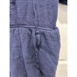 Knox Rose Navy Double Cotton Gauze Short Sleeve V-Neck Tassel Romper Size Large Photo 1