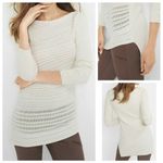 White House | Black Market   Stitch-detail Tunic Sweater - Size S - EUC Photo 2