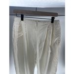 Hirsch Timber Pleated Women's White Chino Pants Size‎ Large Photo 2