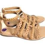 Franco Sarto Women's Beryl Tan Studded Gladiator Festival Sandal 8.5M Zip Back Photo 0