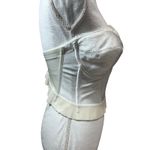 VTG Cabernet Bustier Corset 36D Ivory Bridal Lingerie Satin Jacquard Lace Retro White Size undefined Photo 3