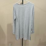 INC  Heather Grey Tunic with Peplum Hem Large Photo 5