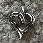 JC Penney Allure Sterling Silver Mom Heart Radiant Cut Crystal 18 " Necklace Photo 4