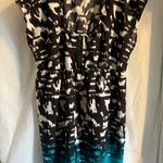 Motherhood Maternity Summer Short Dress Size Large Quarter Zip Lightweight Teal Photo 0