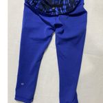 Lululemon Wunder Under Crop III Leggings 6 Reversible Black Sapphire Blue Photo 6