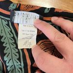 Vintage Carole Little Women's Size 8 Tropical Blouse Top Shirt Button Up‎ Black Photo 3