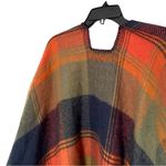 Reversible Rainbow Ruana Fall/Winter Mixed Plaid Cape Poncho Cape OS Orange Size undefined Photo 5