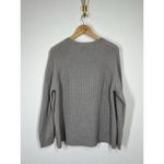 Carve Designs  Large Gray Cable Knit Sweater Side Zippers Wool Blend Photo 4