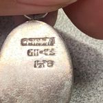 Vintage Mexico 925 Silver Genuine Black Onyx Oval Pendant Classic Necklace Charm Photo 2