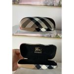 Burberry  Nova Check Plaid Hard Sunglasses Case Beige Black Red White Clam Shell Photo 1