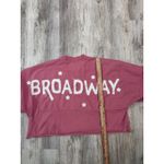 Spirit Jersey  Womens Pink Broadway Cropped T Shirt Short Sleeve Top Size L Photo 7