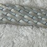 Vintage Colorful Woven Belt XL Split Leather White Braided Photo 7