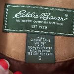 Eddie Bauer 90s Minimalist Classic Lamb Leather Jacket In Caramel Brown Small Photo 13