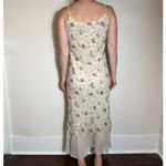 Cache Vintage  Midi Cream Floral Dress Size Medium Photo 2
