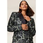 Rotate Birger Christensen Augustina Black Jacquard Sequin Blazer Size 4 Photo 4