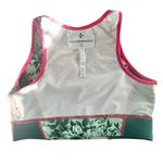 Tuckernuck  Floral Green Sports Bra Pink Trim Unpadded Size Small Photo 4