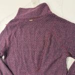 prAna Mattea Funnel Neck Chevron Wool Blend Sweater Women’s Medium Plum Purple Photo 8