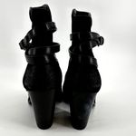 ALLSAINTS  Victoria Suede Ankle Buckle Wrap Straps Heeled Boots Black 35.5 5 Photo 5