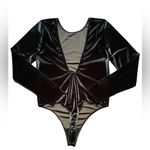 Victoria's Secret NWOT Victoria’s Secret Sport Dark Green Velvet Velour Leotard Bodysuit Photo 4