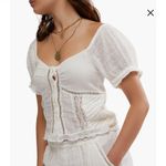 Free People NWT Cloud Dancer Lace Top Small Photo 1