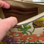 Coach  Swinger 20 ivory floral flower multi zip top mini armpit bag long strap Photo 8