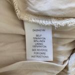 Aakaa Nude Cream Linen Rayon Blend Romantic Cottage Core Linen Tiered Midi Dress S Photo 7