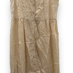 Johnny Was Vintage 100% Silk Eyelet Mesh Embroidered Midi Dress in Cream Sz XS Photo 0