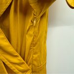 Cult Gaia  Calista Short Sleeve Faux Wrap Midi Dress‎ in Tumeric Gold Yellow Sz 2 Photo 7