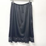 Unbranded Lace Trim Knee Length Slip Skirt Black Size M Size M Photo 1